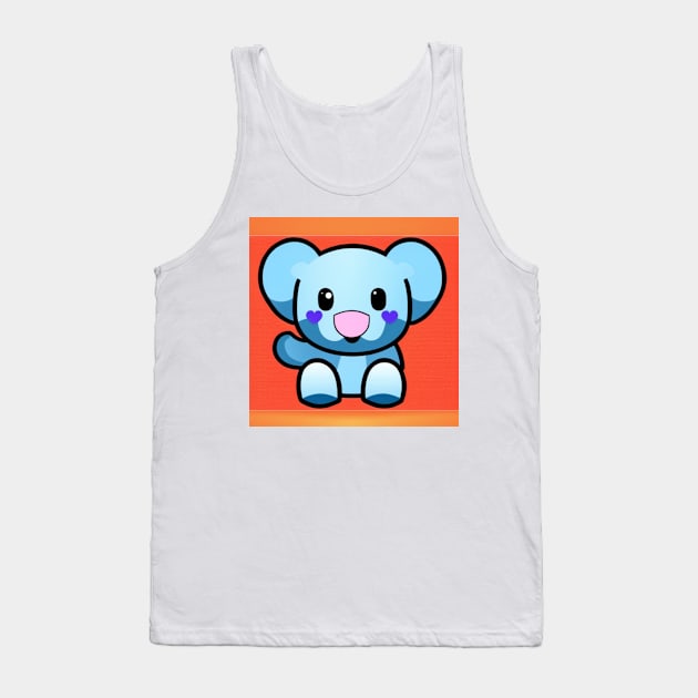 Cute Kawaii Baby Elephant - cute art for kids Tank Top by thisishri